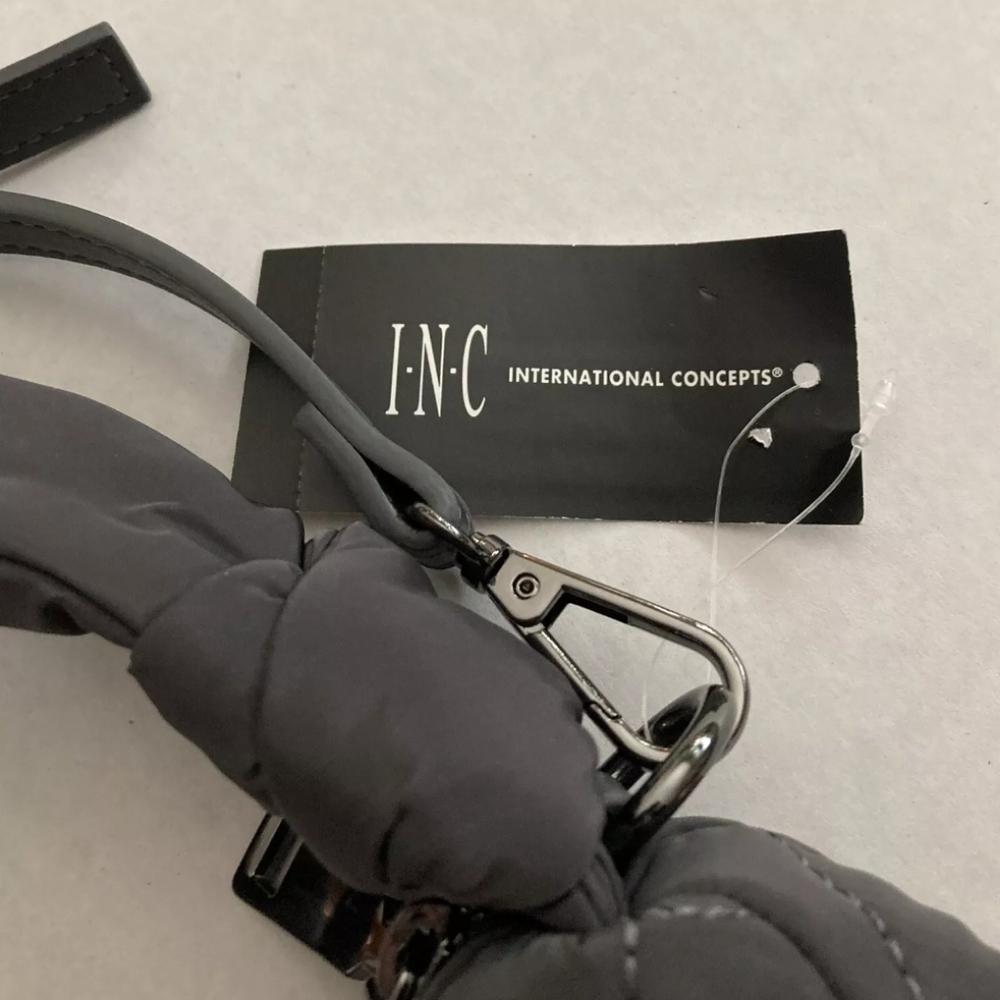 Womens INC International Concepts Quilted Handbag Purse Light Small Gray NWT - Picture 5 of 5